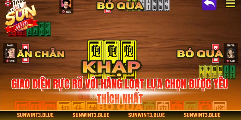 Giao diện rực rỡ với hàng loạt lựa chọn được yêu thích nhất